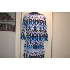 Ali Ro Blue White Black Womens Dress Size 4